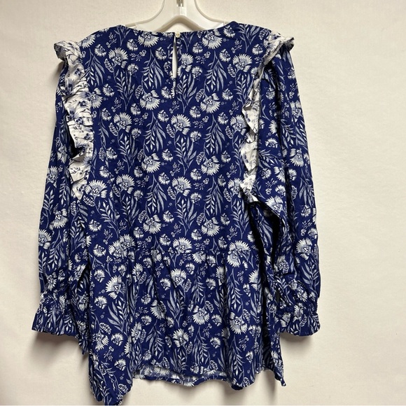 Universal Thread Blue Floral Blouse - Picture 6 of 14